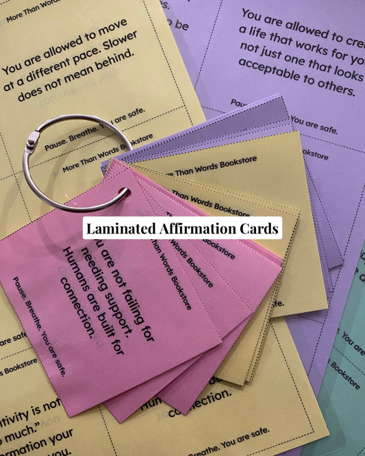 Laminated Affirmation Cards for Neurodivergent Individuals | Emotional Support Deck