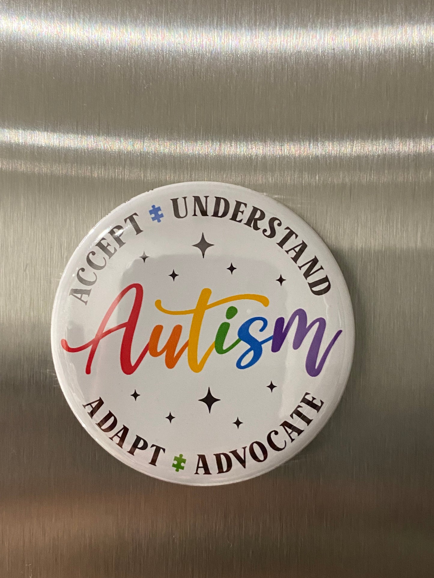 Autism Acceptance Magnet – Neurodiversity Awareness | Accept Understand Adapt Advocate